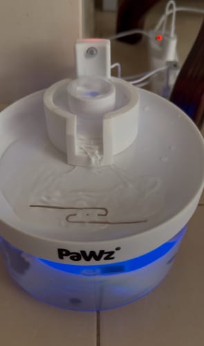 Customer photo review of Pawz LED Automatic Electric Pet Water Fountain Dog Cat Drinking Dispenser 2.2L