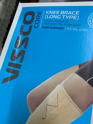 Customer photo review of Knee Brace - Long (19" Brace) | Ideal firm Knee support that limits knee motion & stabilizes the knee with mediolateral metal supports | Color - Beige