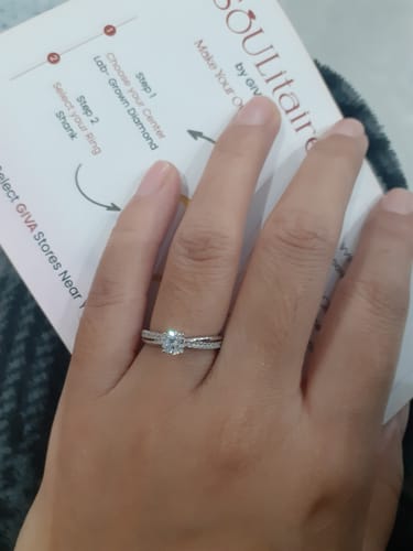 Customer photo review of Silver Zircon Layered Ring