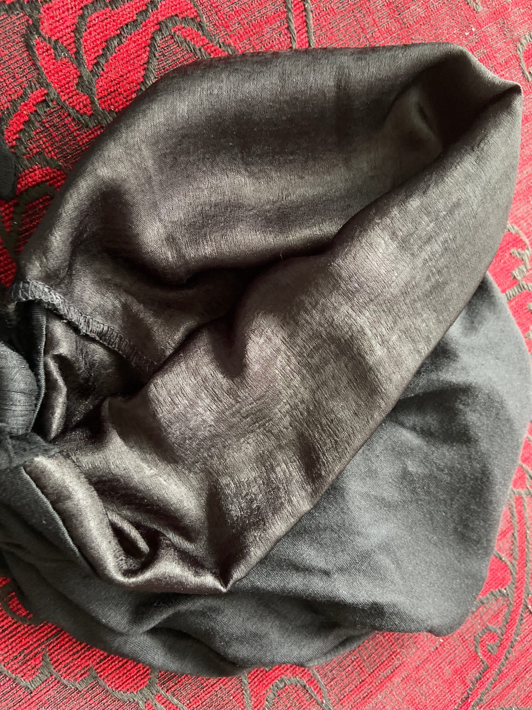 Customer photo review of Silk Hijab Cap - Black