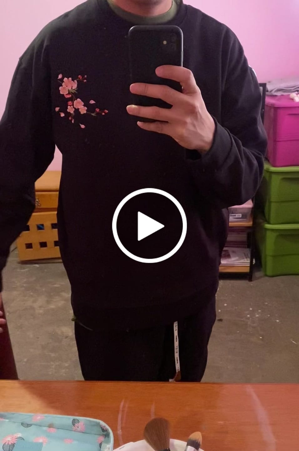 Customer video review of Sakura Embroidered Sweatshirt