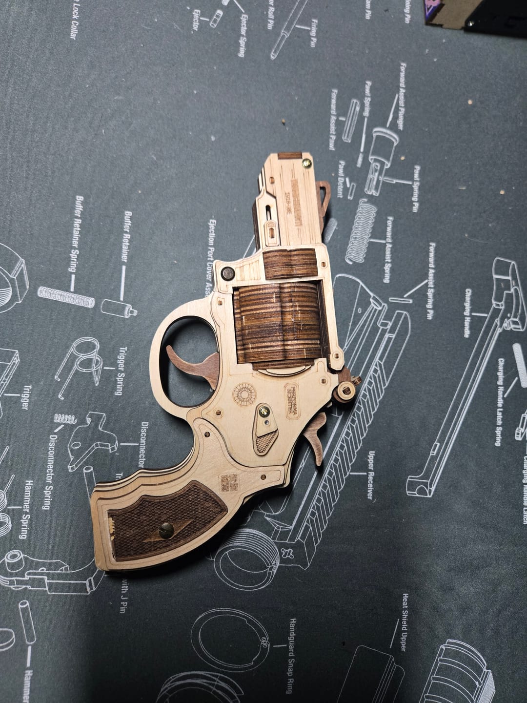 Customer photo review of Rokrgeek 3D Small Arms Wooden Gun Model