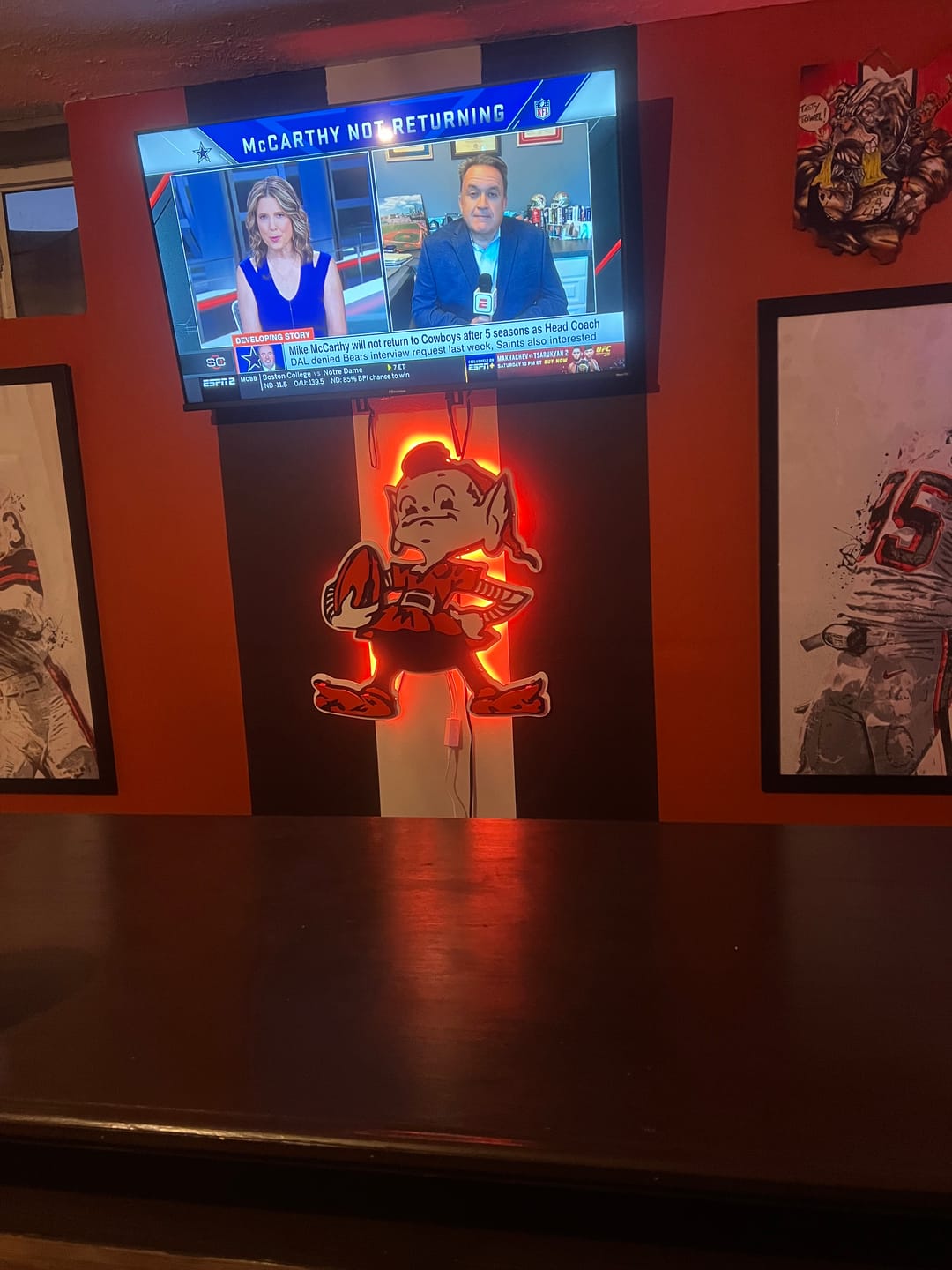 Customer photo review of Cleveland Browns "Brownie" 3D Vintage Metal Wall Art