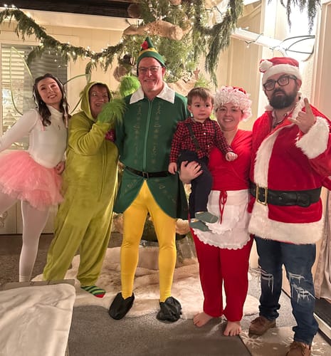 Customer photo review of Christmas Murder Mystery Host Your Own Dinner Party Game Kit