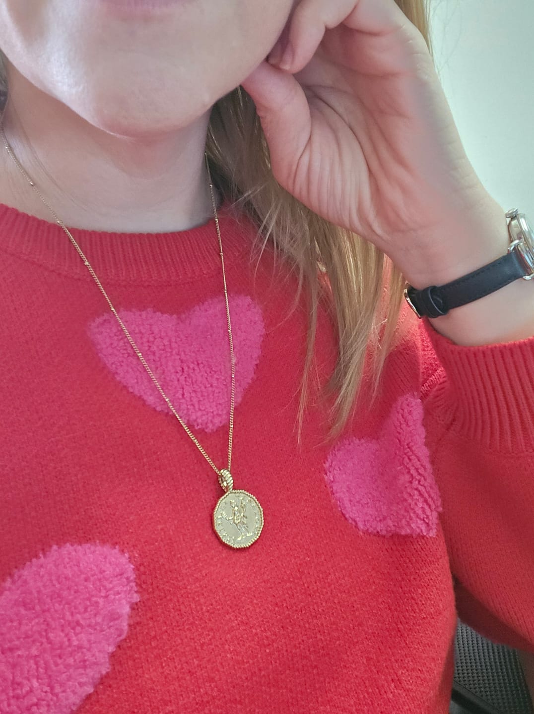 Customer photo review of Athena Coin Necklace