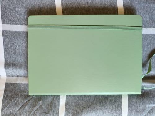 Customer photo review of Libreta Mediana Tapa Dura Croquis - Sage