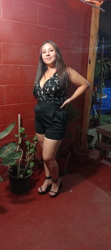 Customer photo review of Sandalia Taco Negra Mujer 36132