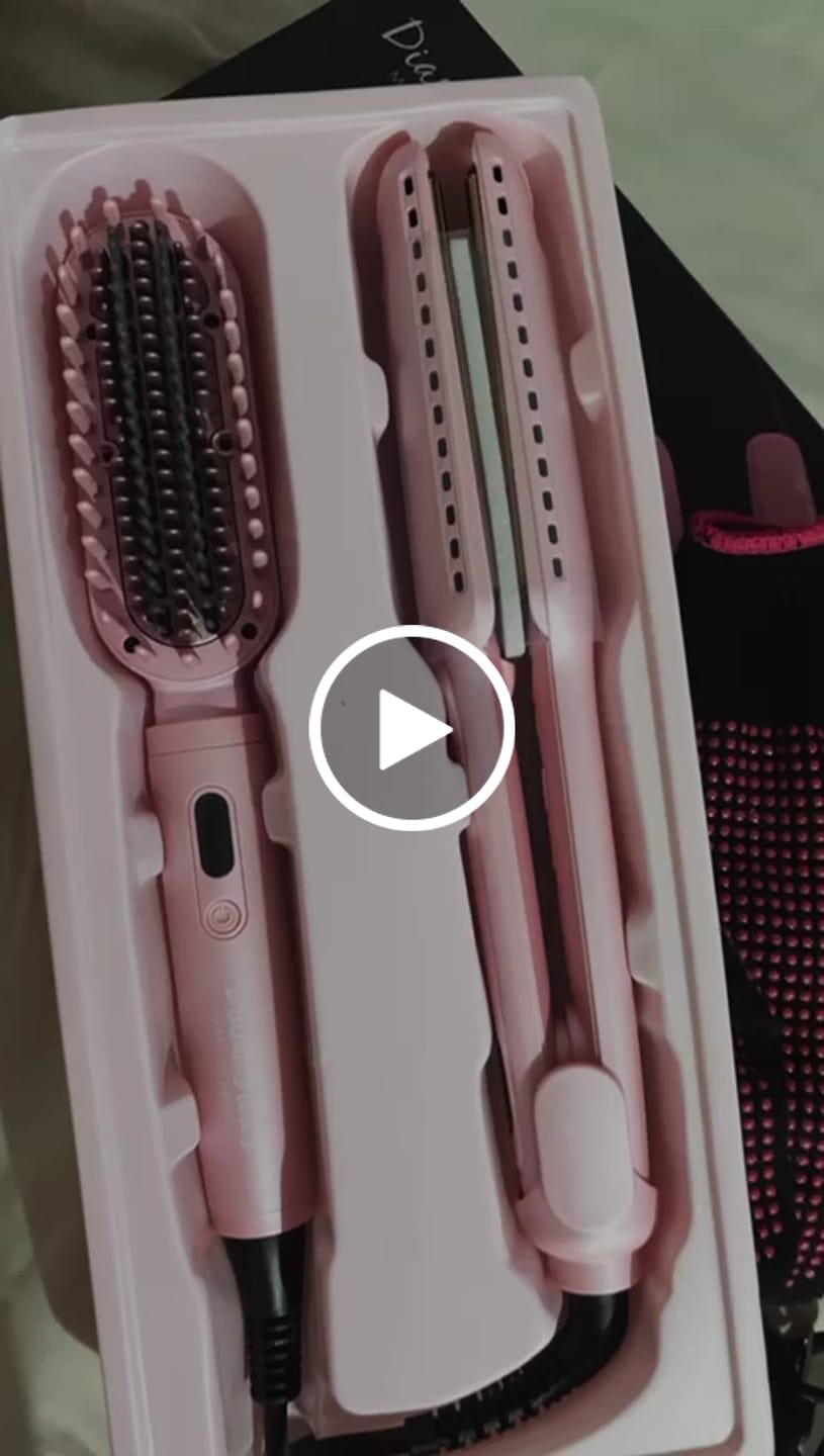 Customer video review of Set Plancha Profesional Infrarroja + Cepillo Alaciador