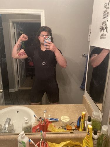 Customer photo review of Black Singlet, Unisex – IPF Approved