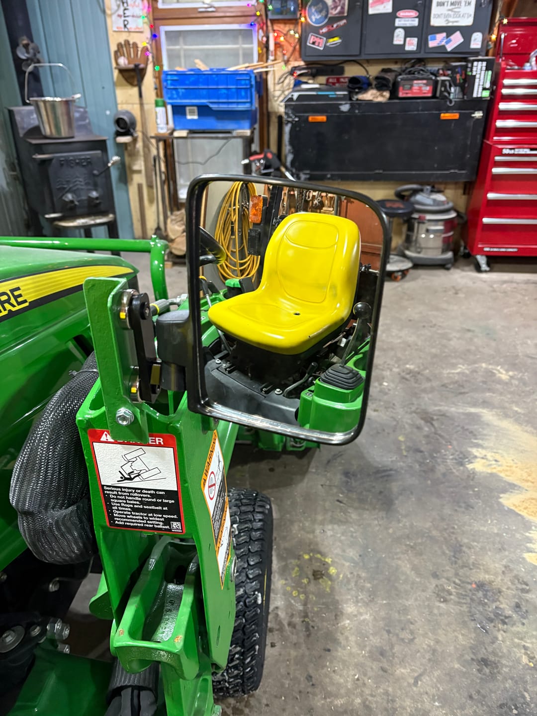 Customer photo review of 220Lbs Magnetic Side Mirrors for UTV Golf Cart Tractor Forklifts