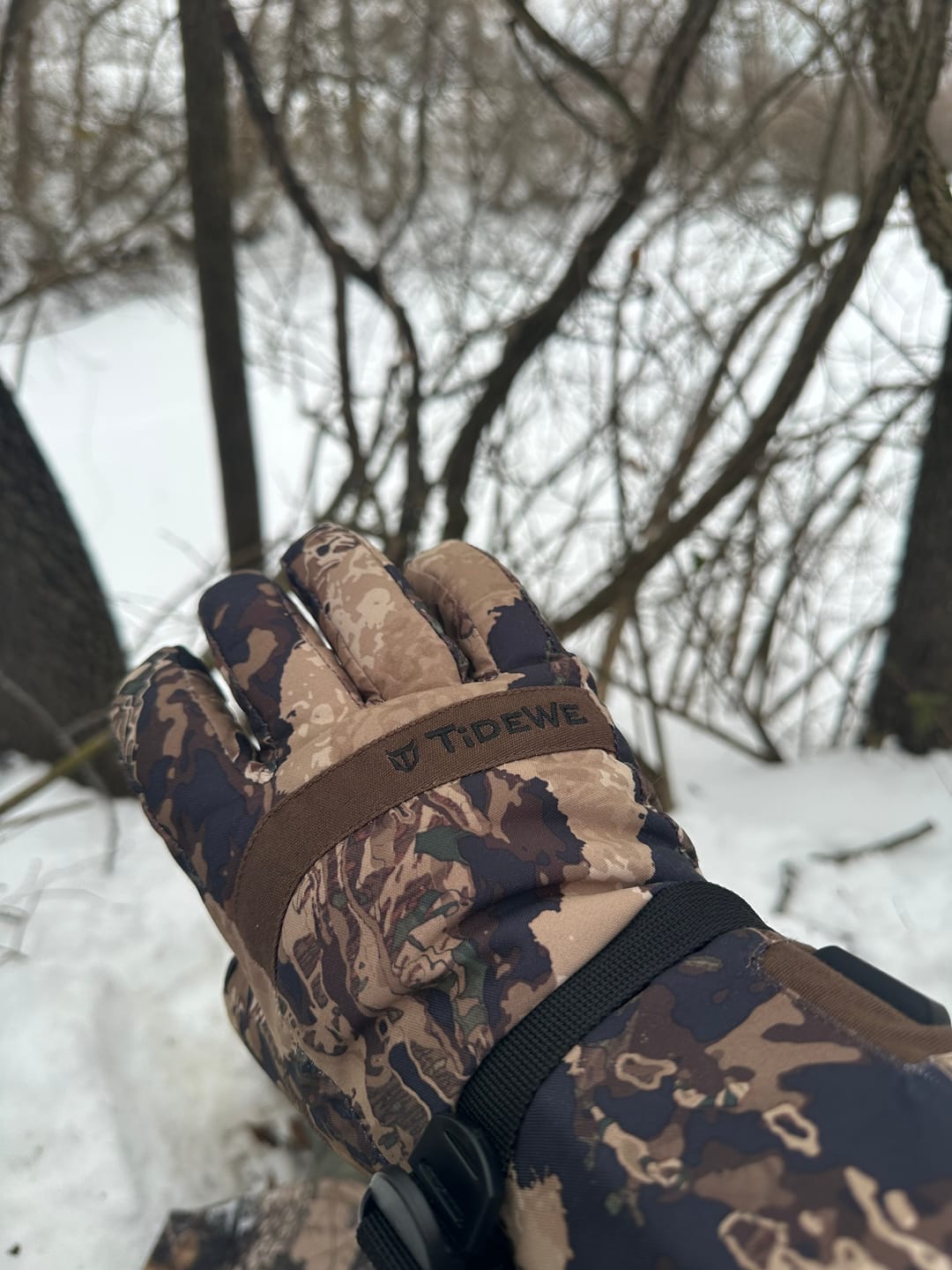 Customer photo review of Heated Insulated Hunting Gloves