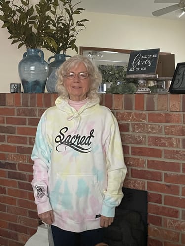 Customer photo review of Sacred Cotton Candy Hoodie