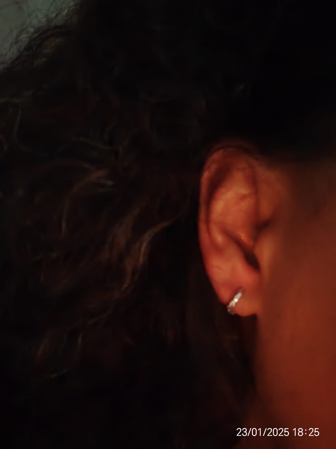 Customer photo review of Pendientes Silver Snake