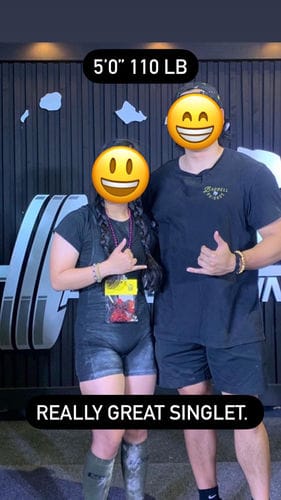 Customer photo review of Black Singlet, Unisex – IPF Approved