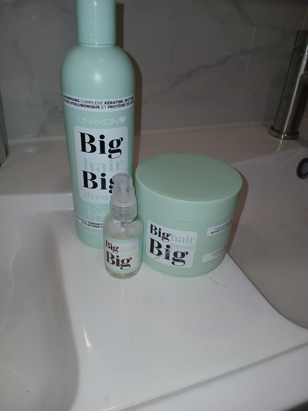 Customer photo review of Gamme Résistance - Kit Complet - Shampooing, masque et sérum
