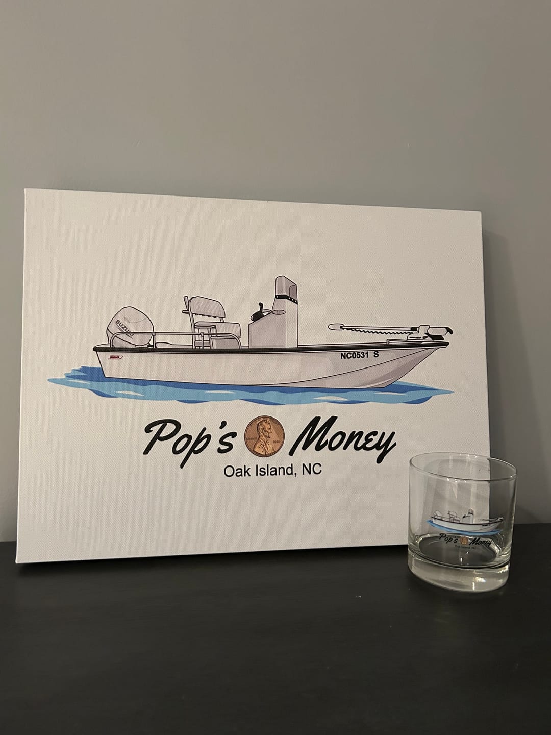 Customer photo review of Custom Boat Print