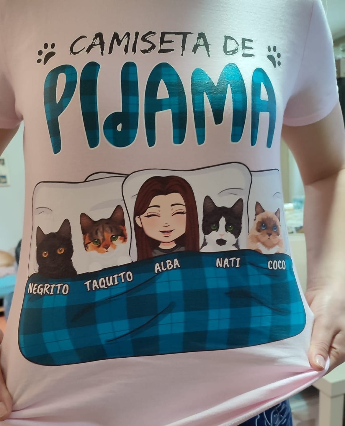 Customer photo review of Mi camiseta de pijama - Camiseta personalizada