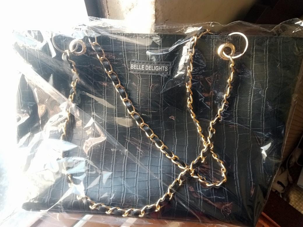 Customer photo review of Black New Wave Tote Bag