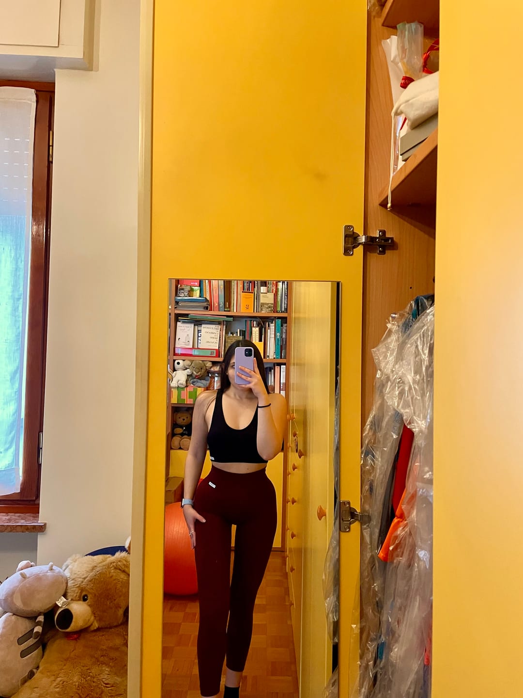 Customer photo review of Leggings Shape-Up Fgm04 2.0 Bordeaux Pancia Piatta