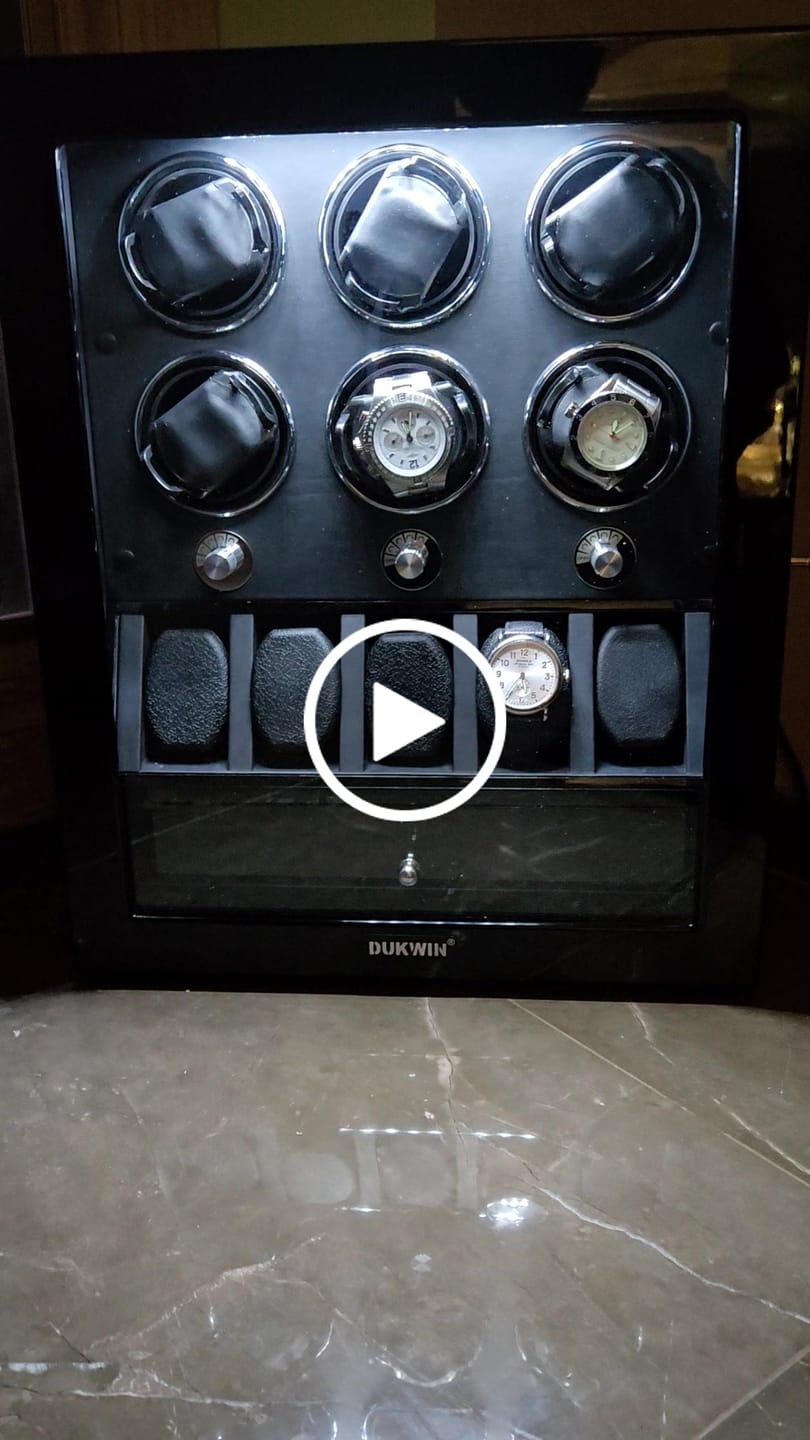 Customer video review of Compact 6 Watch Winders with 5 Watches Organizer Storage Space Quiet Mabuchi Motor