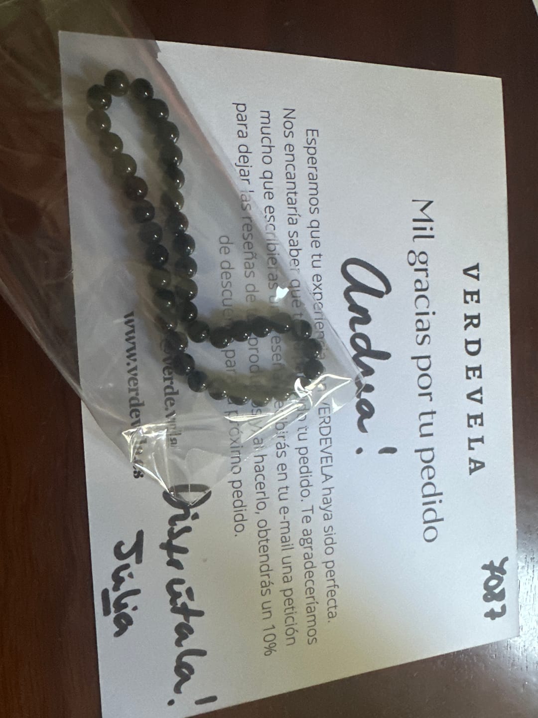 Customer photo review of Pulsera Turmalina negra | 4mm | Limpieza - Protección