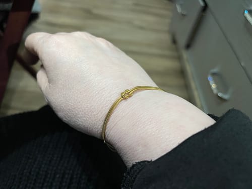 Customer photo review of NUEVO pulsera nudo con textura acero