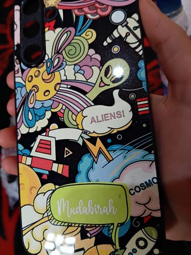 Customer photo review of Space Glossy Metal Case Cover For Samsung