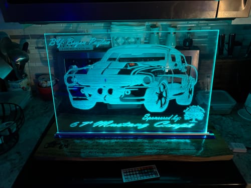 Customer photo review of Monport 4-Wheel Rotary Axis with 360 Degree Rotation for 60W~150W CO2 Laser Engraver