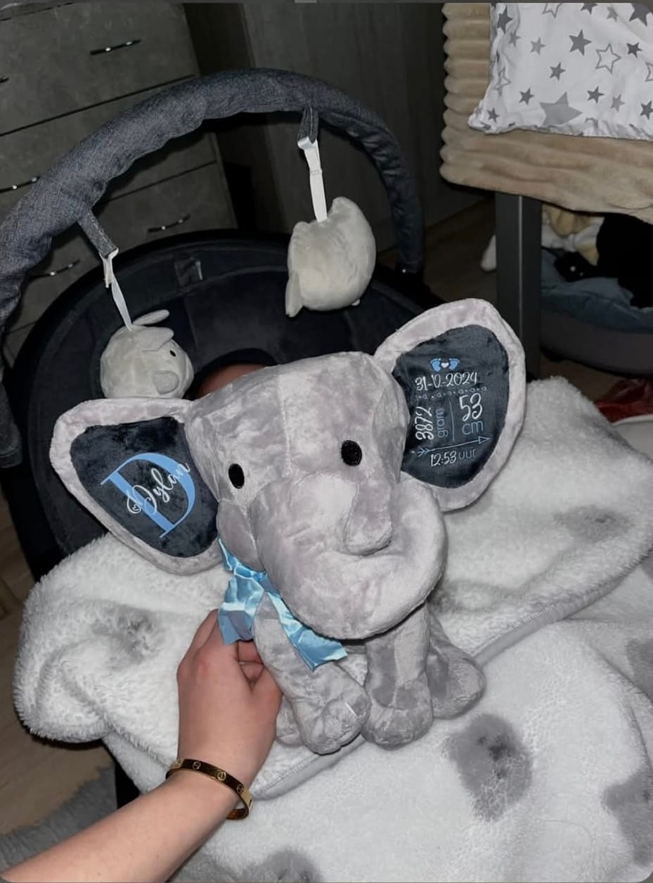 Customer photo review of Knuffelolifant - Baby-Knuffel