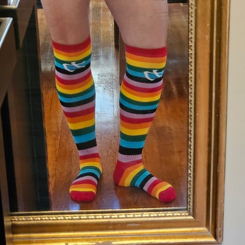 Customer photo review of Rainbow Deadlift / Weightlifting Socks