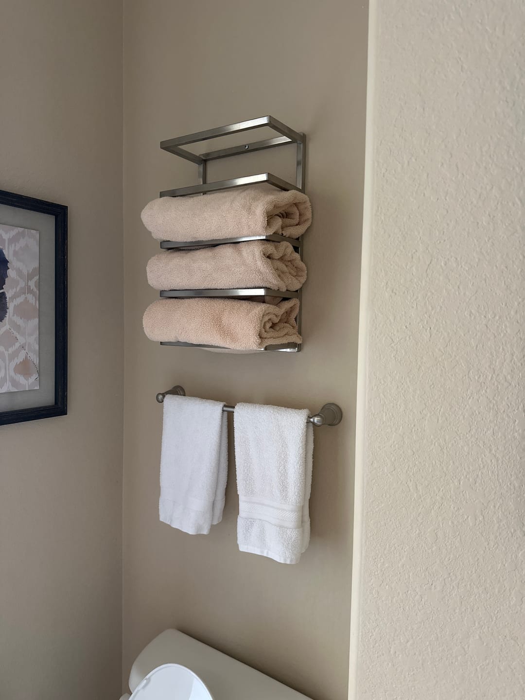 Customer photo review of Bath Towel Rack