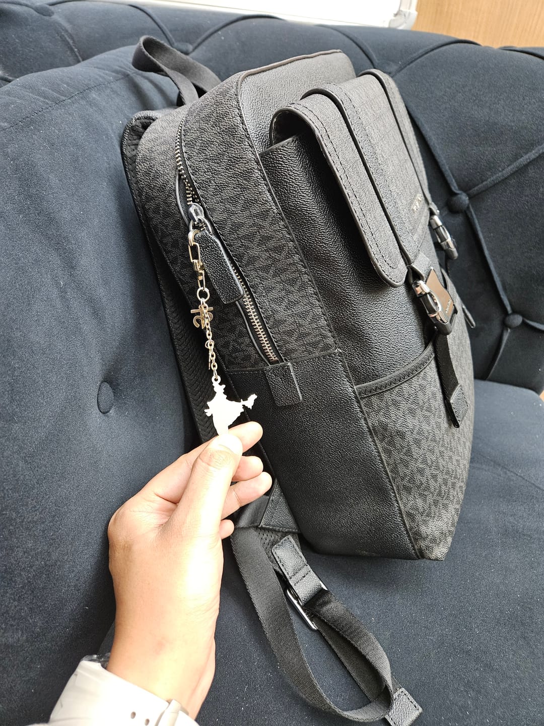 Customer photo review of Bag Charm India Map