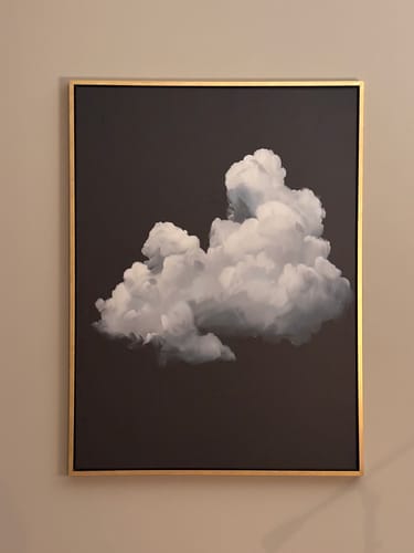 Customer photo review of Cloud In Darkness Abstract Canvas Art