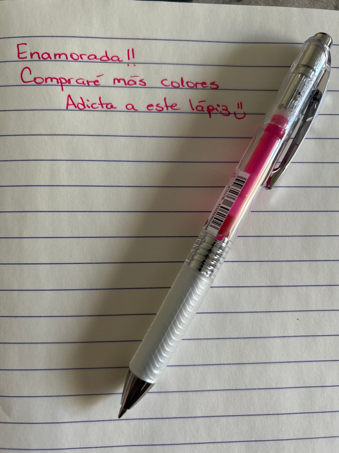 Customer photo review of Pentel - Lápiz Gel Energel Infree 0,7 mm