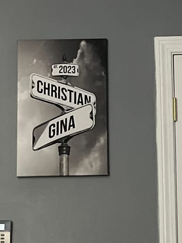 Customer photo review of COUPLES DATE OF LOVE by Cstm Canvas