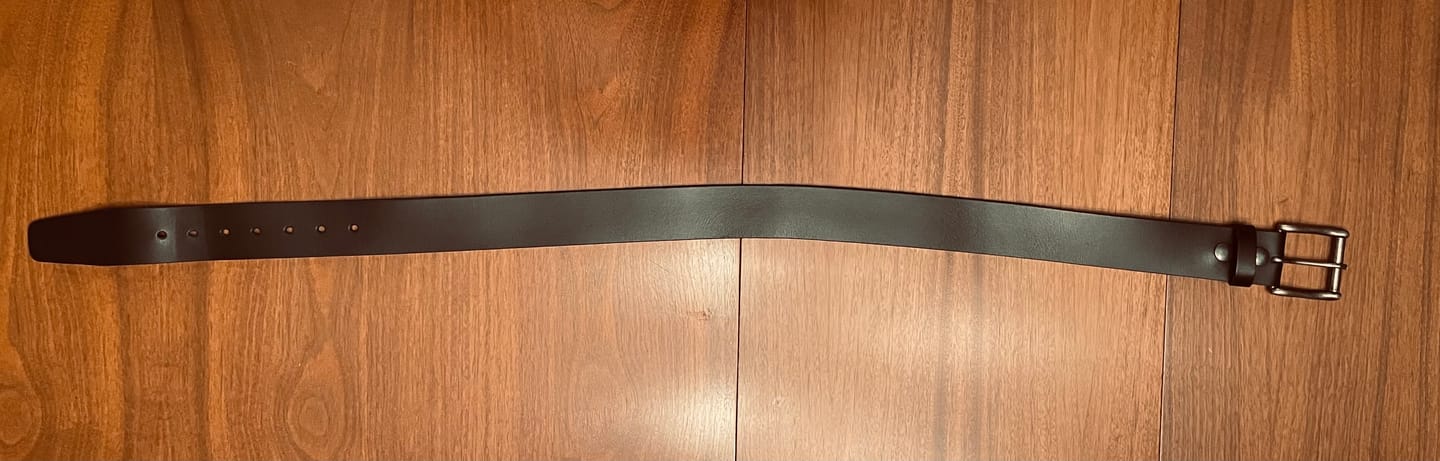 Customer photo review of Brown 45 mm 100% Full Grain Bridle Leather Belt for Jeans