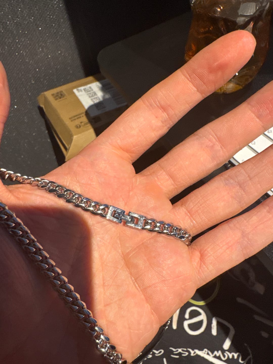 Customer photo review of CLEAN CUBANA CHAIN. - 6MM WHITE GOLD