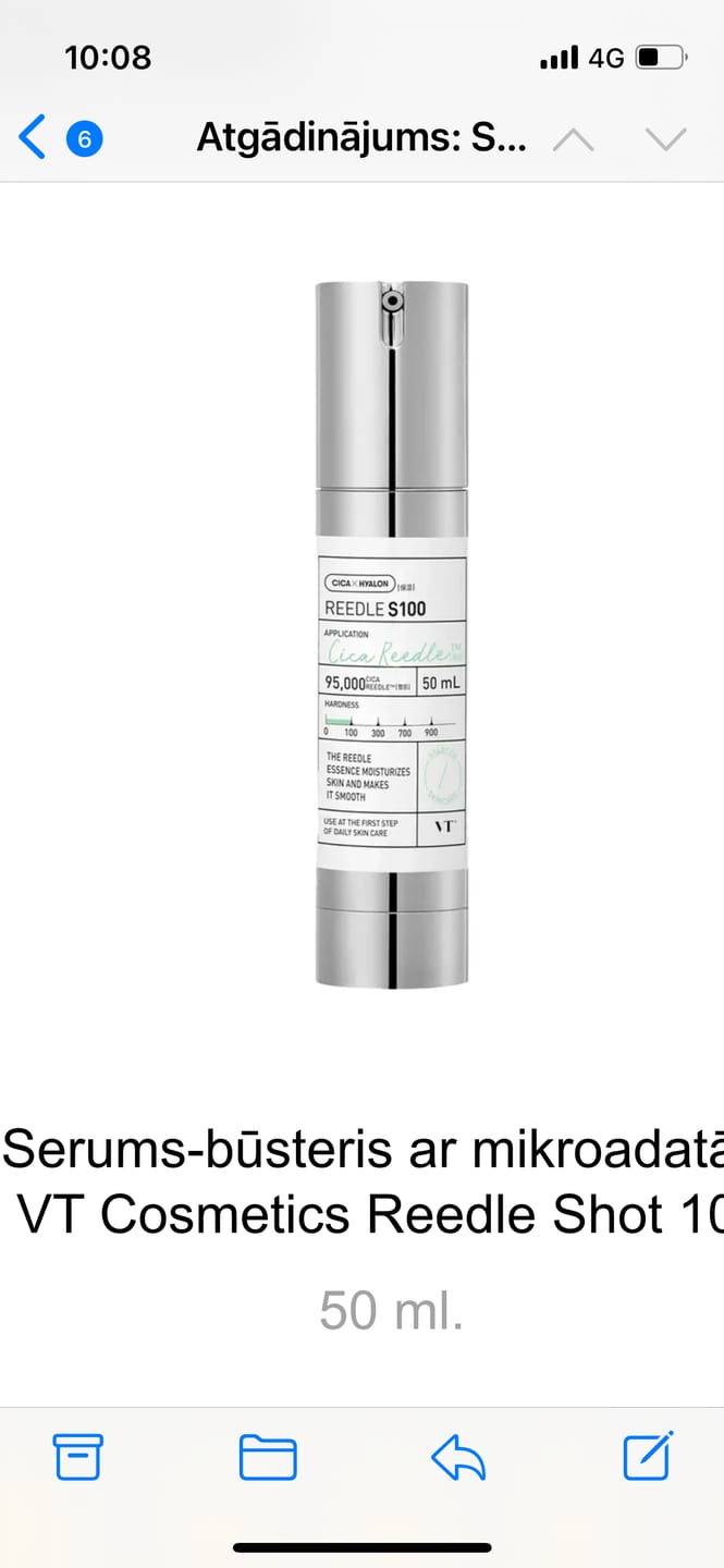 Customer photo review of Serums-būsteris ar mikroadatām VT Cosmetics Reedle Shot 100