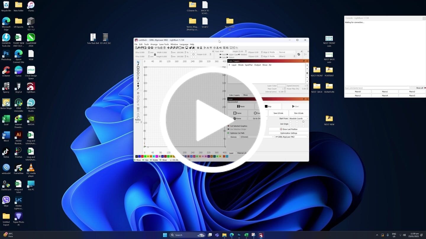 Customer video review of Lightburn —— GCode License Key