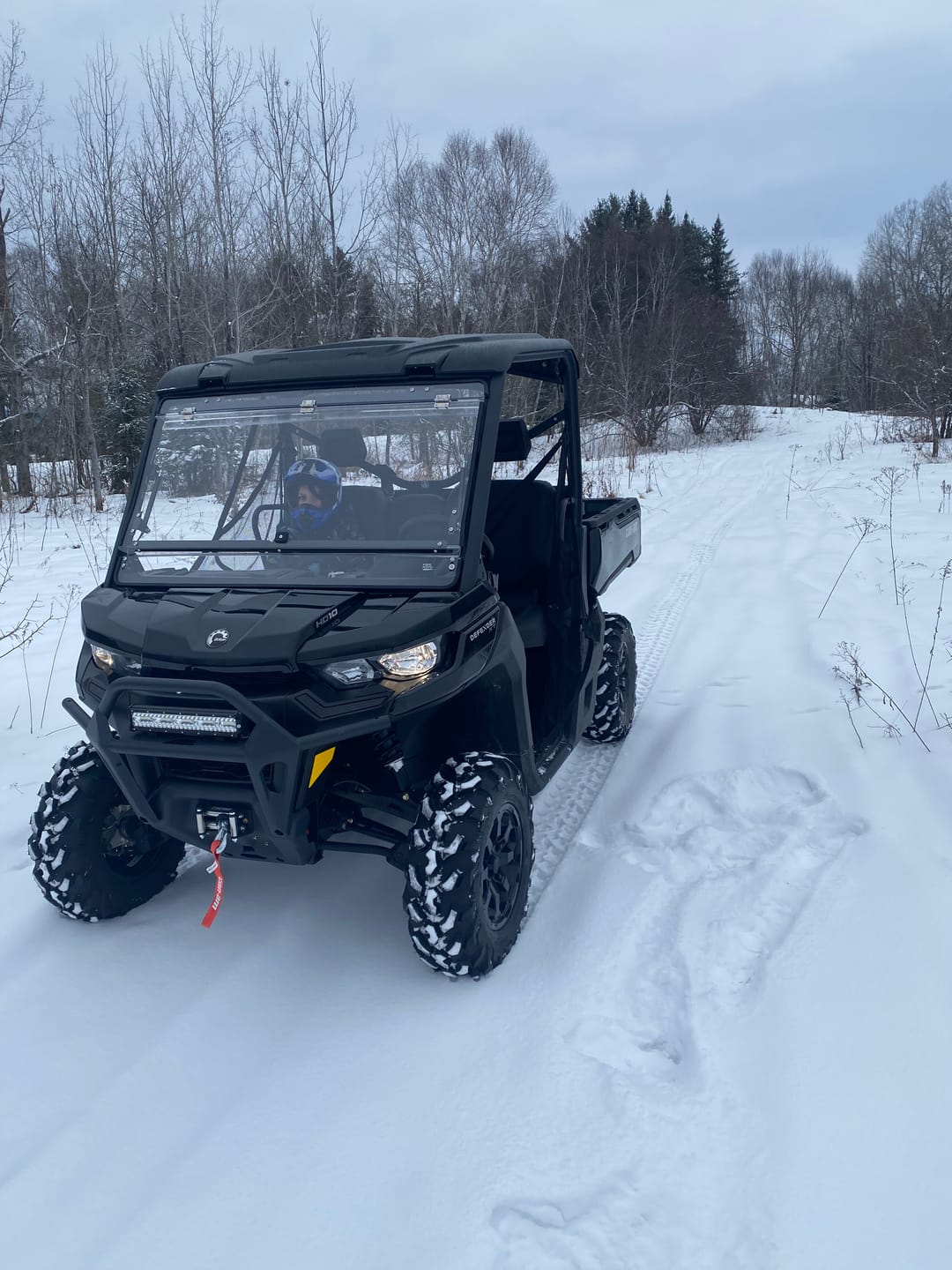 Customer photo review of 2-in-1 Flip Windshield 1/5" Thick Polycarbonate for Can-Am Defender HD5/8/10