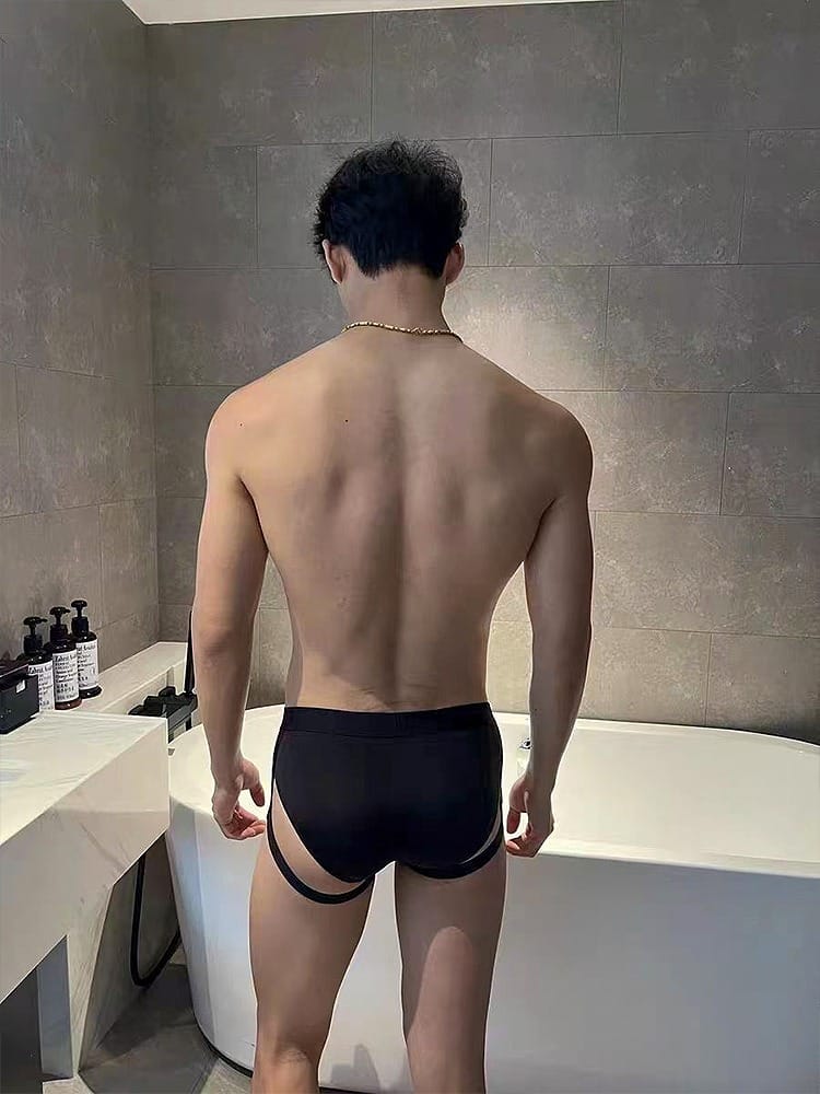 Customer photo review of Men's Sexy U Convex Garter Briefs