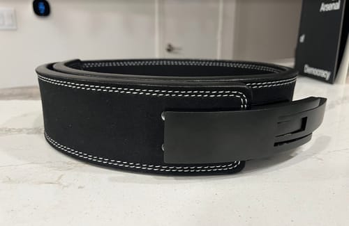 Customer photo review of Narrow 7.6cm Black Lever Belt, 10mm - IPF Approved