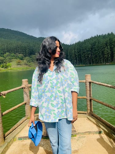 Customer photo review of Bluebell Bloom Oversize Shirt