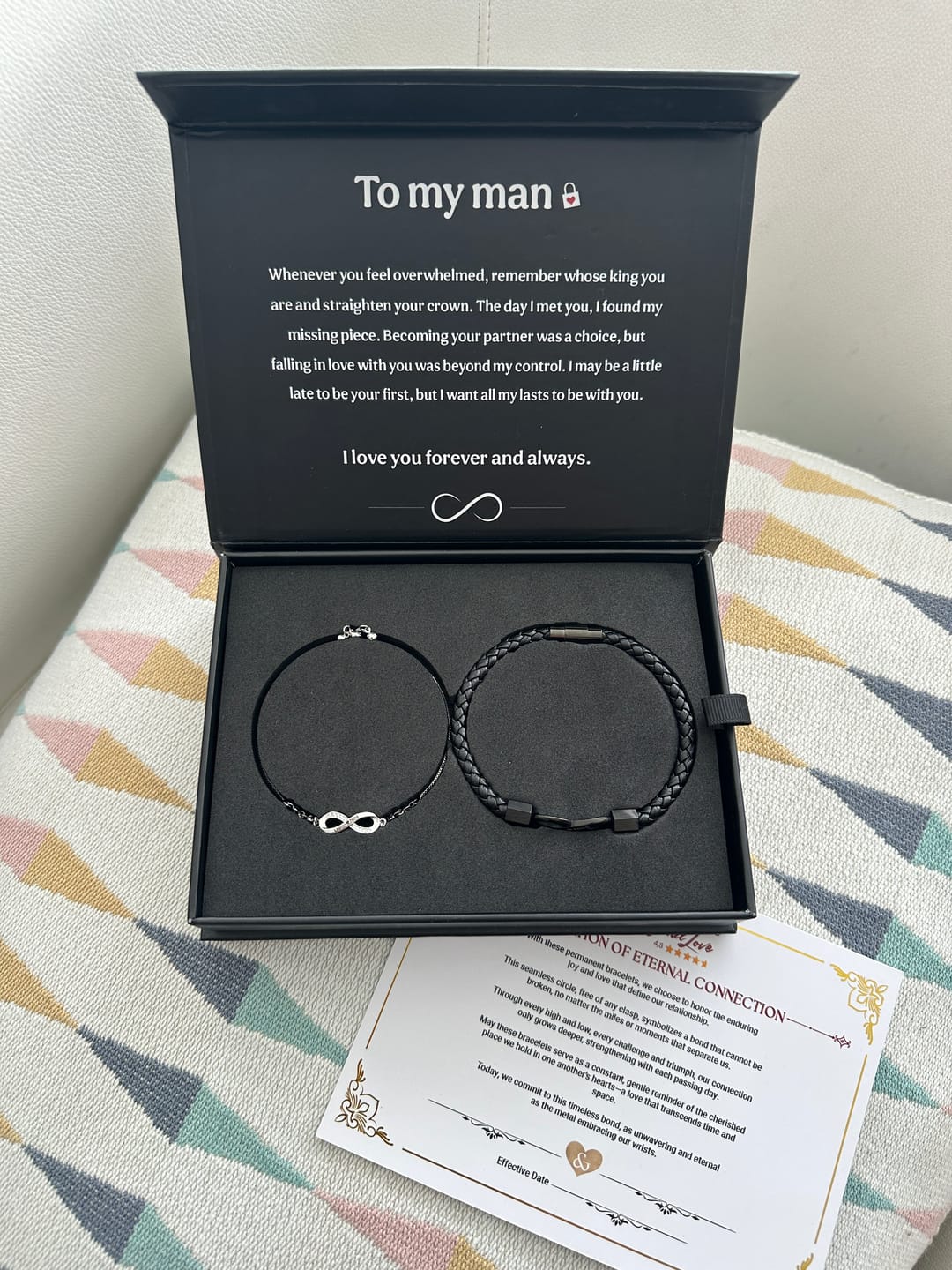 Customer photo review of Beyond Love Ednless-Bracelets with Engraving