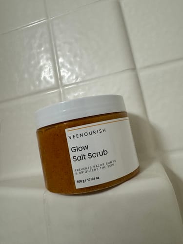 Customer photo review of Glow Salt Scrub