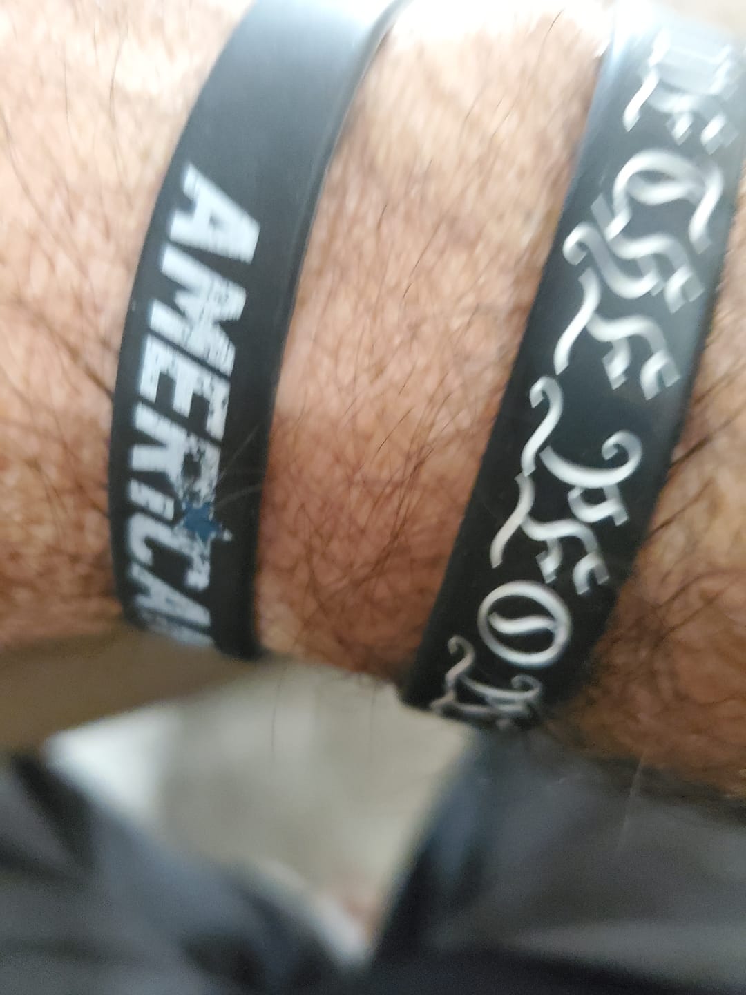 Customer photo review of American AF Wristband