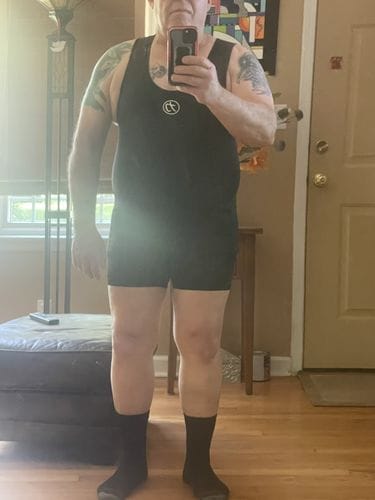 Customer photo review of Black Singlet, Unisex – IPF Approved