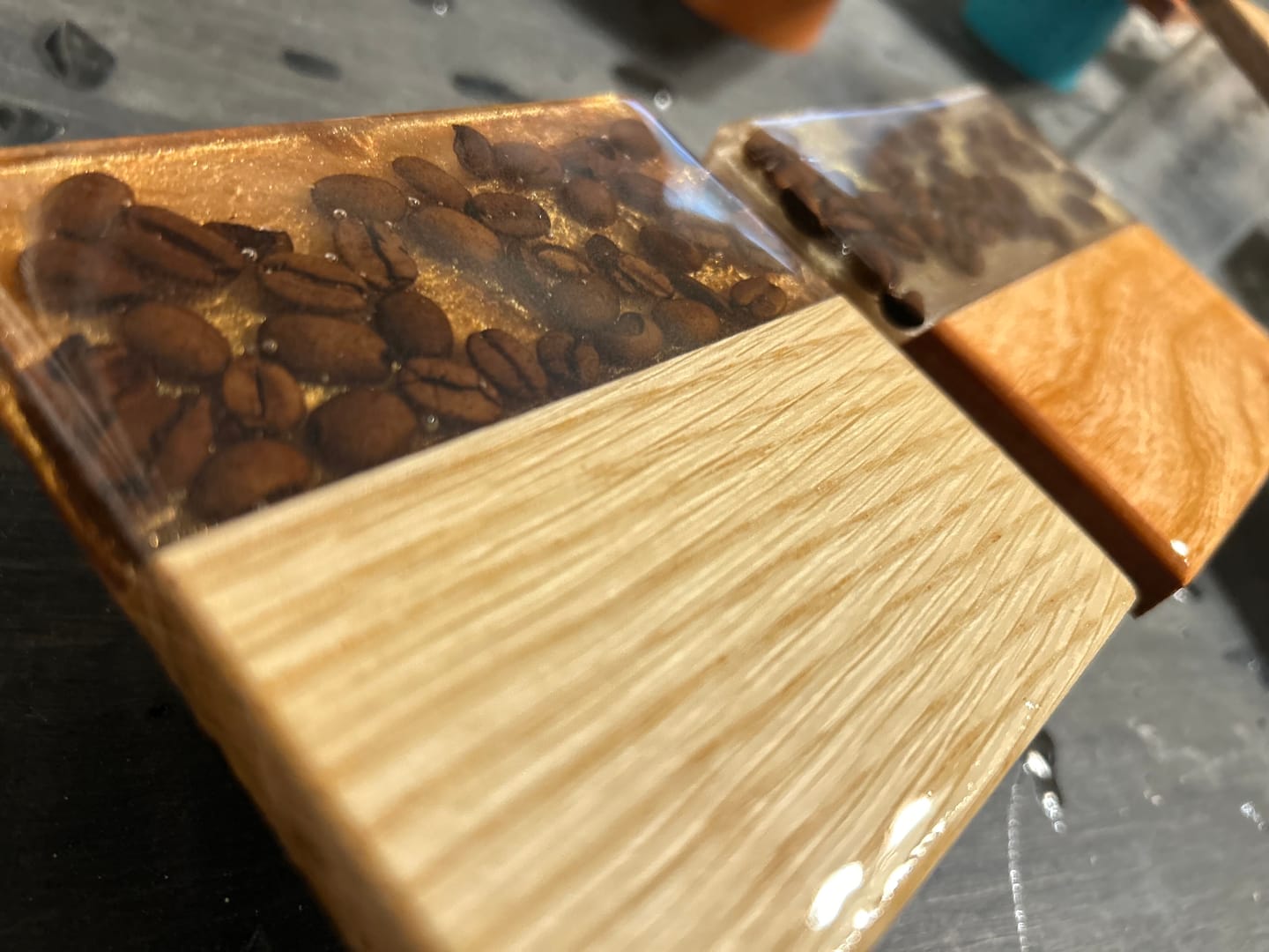 Customer photo review of 16.5x4x1" Silicone Mold For Epoxy Resin - Coaster Mold + Long Cheeseboards