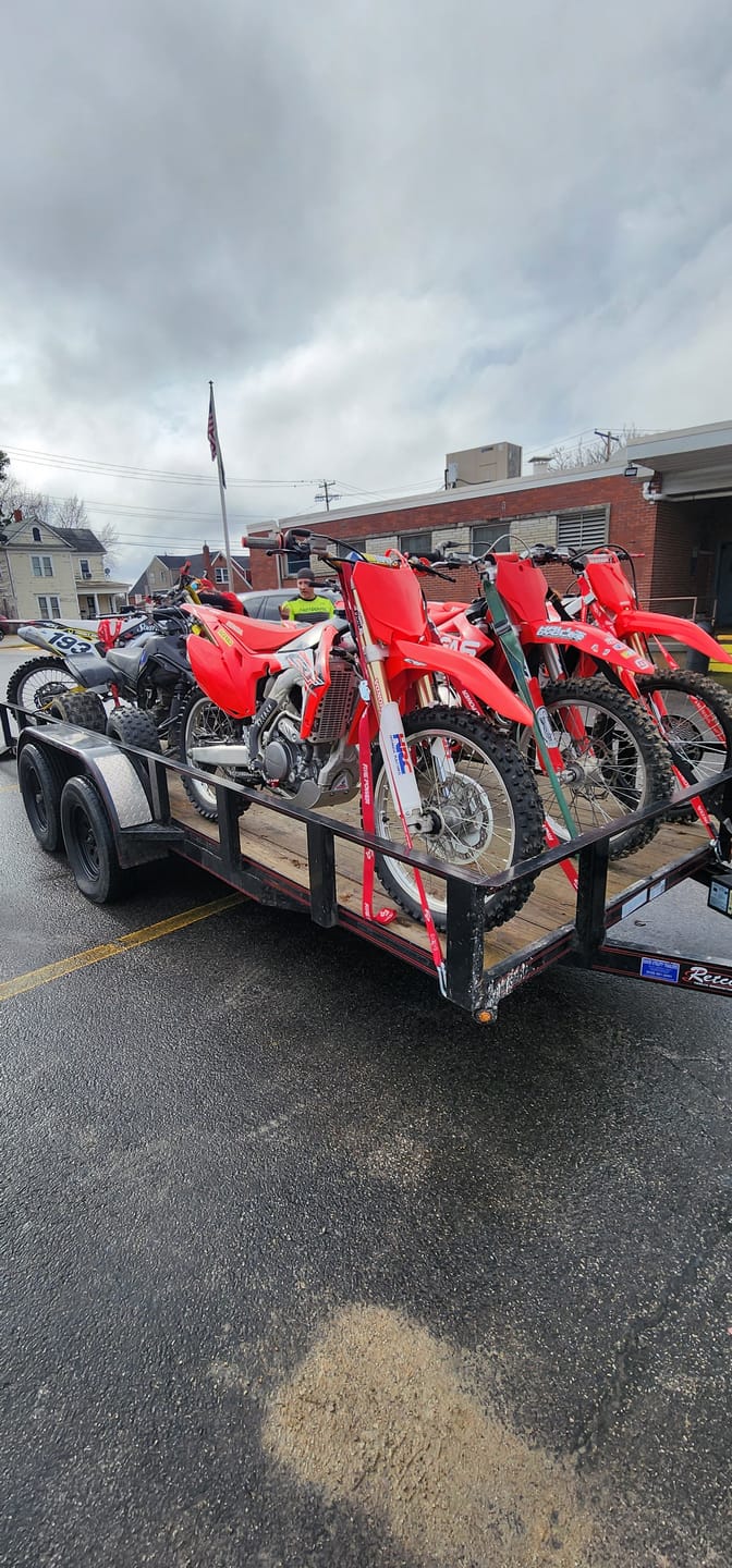 Customer photo review of TorkStrap M500 | 14'x1'' Spring Loaded Tie Down Straps - Adapts to Load Shifts - 1500lbs Max Load - Just Pull Alternative to Ratchet Straps with Hooks - For Securing Motorcycles, Kayaks, ATVs