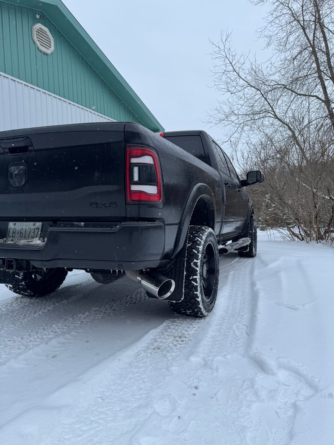 Customer photo review of Universal 4 to 6" Dirty Stainless Exhaust Tip (DDC-EXH-A055)